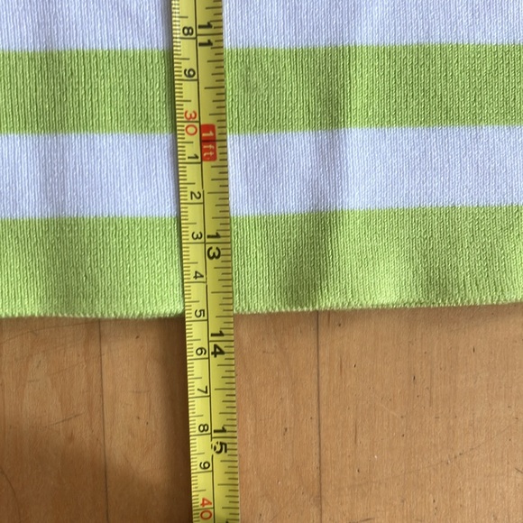 NEW Zara Large cropped square-neck green white stripes sweater - Picture 7 of 10